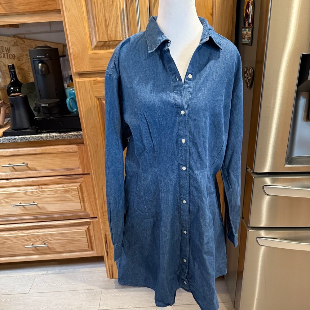 Gap Denim Mini Shirt Dress, New with Tags, Size Medium